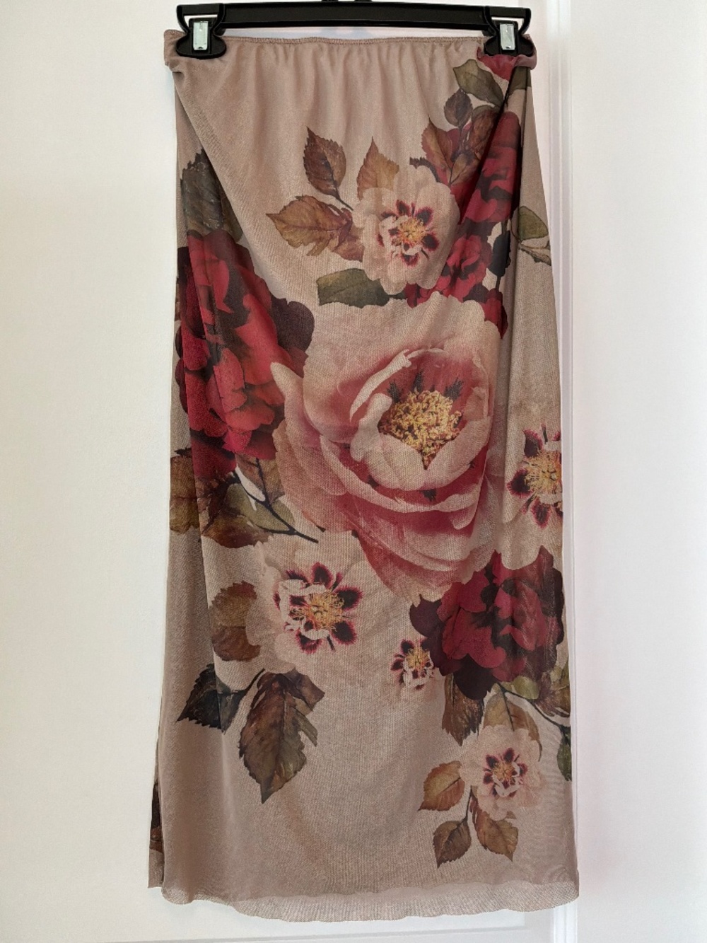 Windsor Floral Satin Midi Skirt Size L